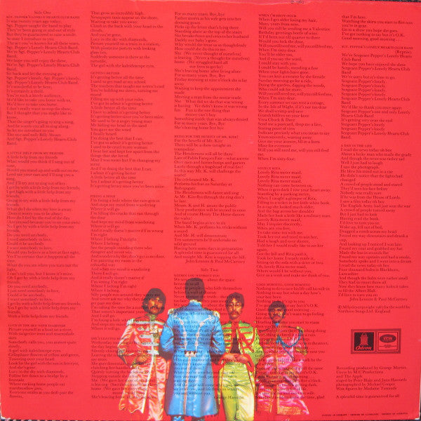 The Beatles : Sgt. Pepper's Lonely Hearts Club Band (LP, Album, RP)
