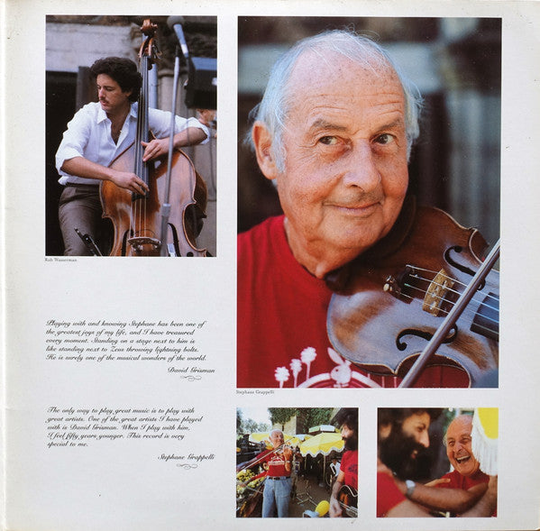 Stephane Grappelli* / David Grisman : Live (LP, Album, Gat)