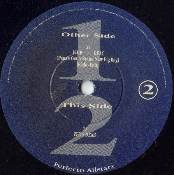 Perfecto Allstarz : Reach Up (Pig Bag) (7", Single)