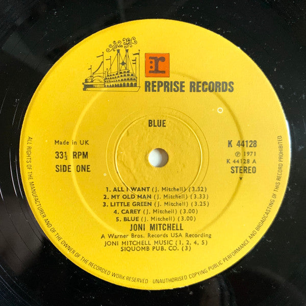 Joni Mitchell : Blue (LP, Album, RE, Tex)