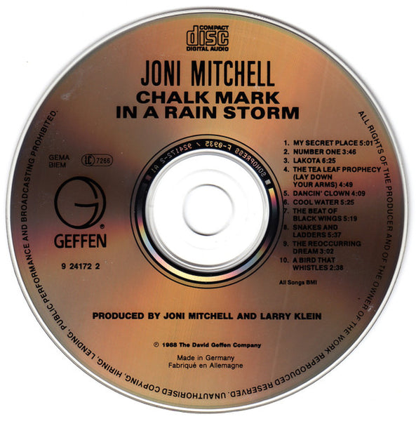 Joni Mitchell : Chalk Mark In A Rain Storm (CD, Album)