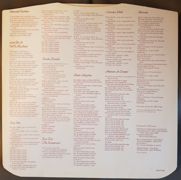 Electric Light Orchestra : Eldorado - A Symphony By The Electric Light Orchestra (LP, Album, RE)