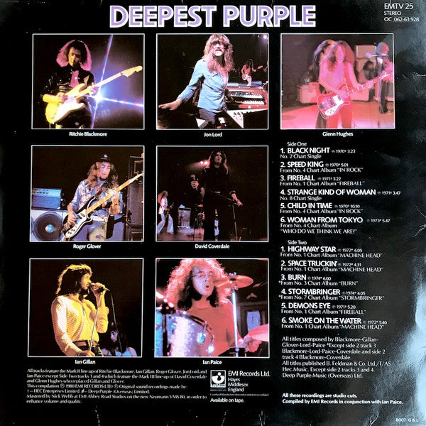 Deep Purple : Deepest Purple: The Very Best Of Deep Purple (LP, Comp)