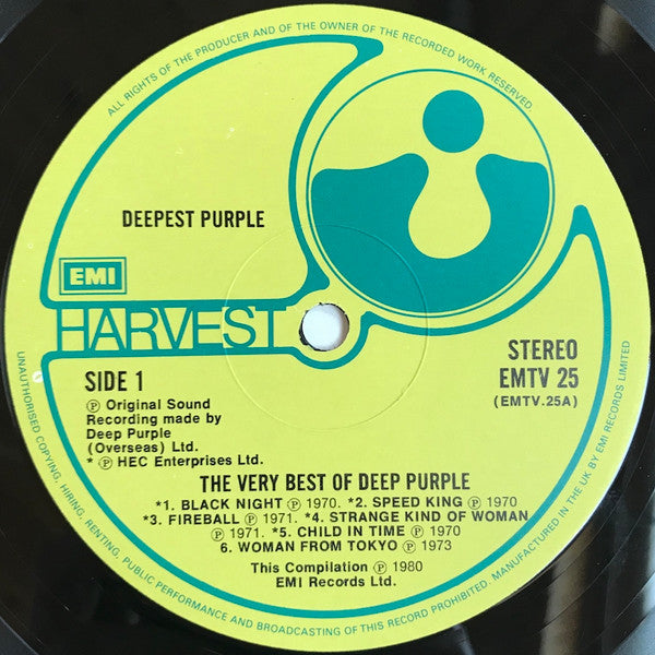 Deep Purple : Deepest Purple: The Very Best Of Deep Purple (LP, Comp)
