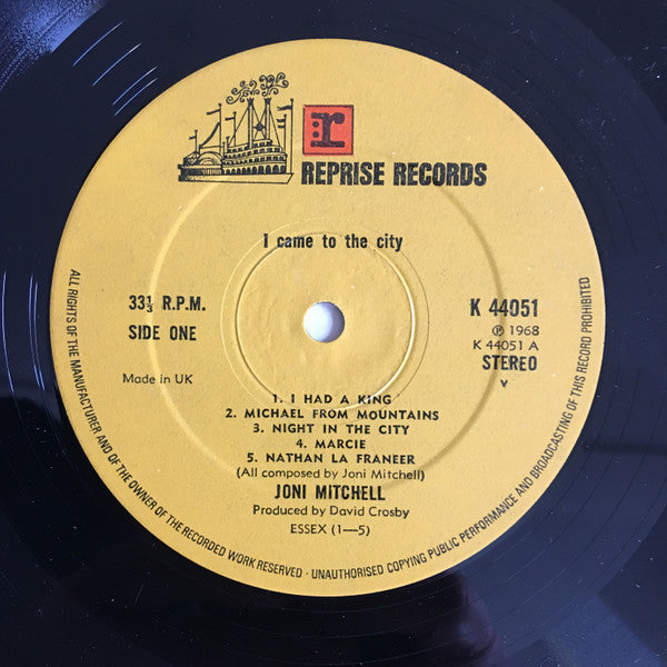 Joni Mitchell : Song To A Seagull (LP, Album, RE)