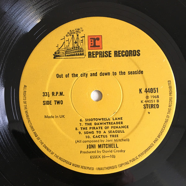 Joni Mitchell : Song To A Seagull (LP, Album, RE)