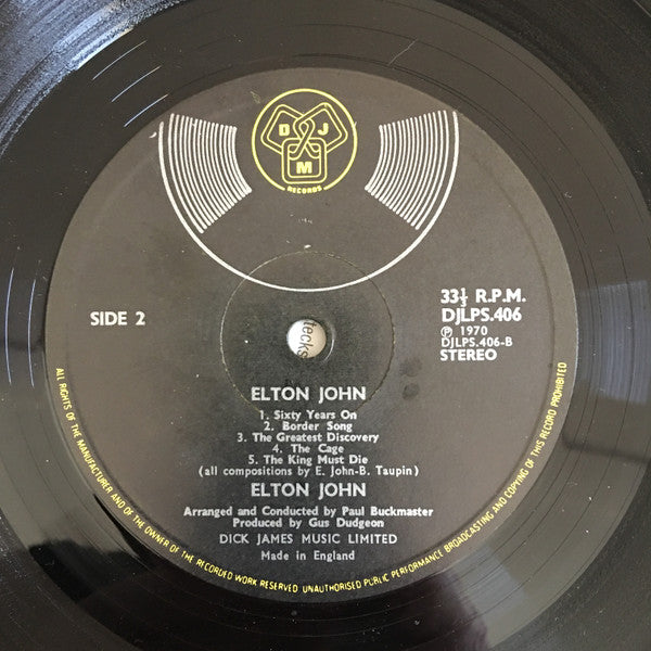 Elton John : Elton John (LP, Album, Gat)
