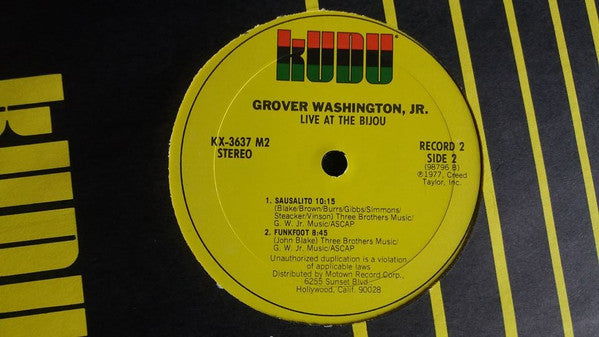 Grover Washington, Jr. : Live At The Bijou (2xLP, Album, Ter)