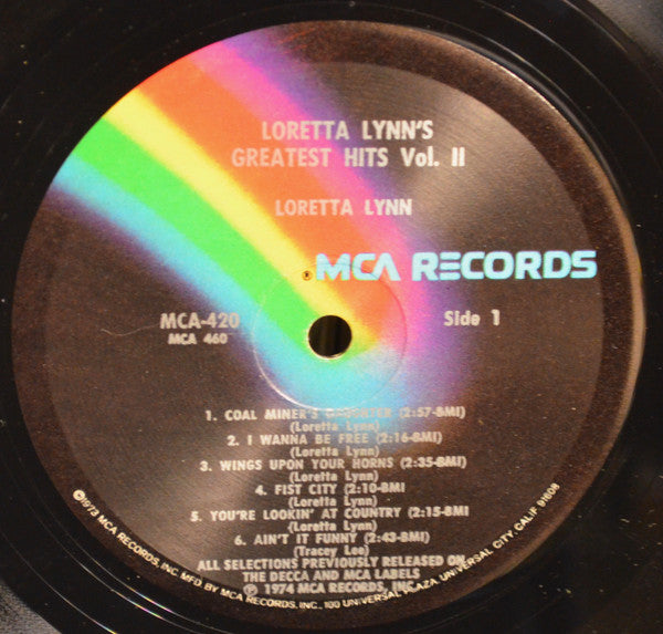 Loretta Lynn : Loretta Lynn's Greatest Hits Vol. II (LP, Comp, Glo)