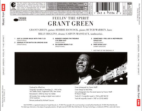 Grant Green : Feelin' The Spirit (CD, Album, Copy Prot., RE, RM)