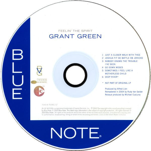 Grant Green : Feelin' The Spirit (CD, Album, Copy Prot., RE, RM)
