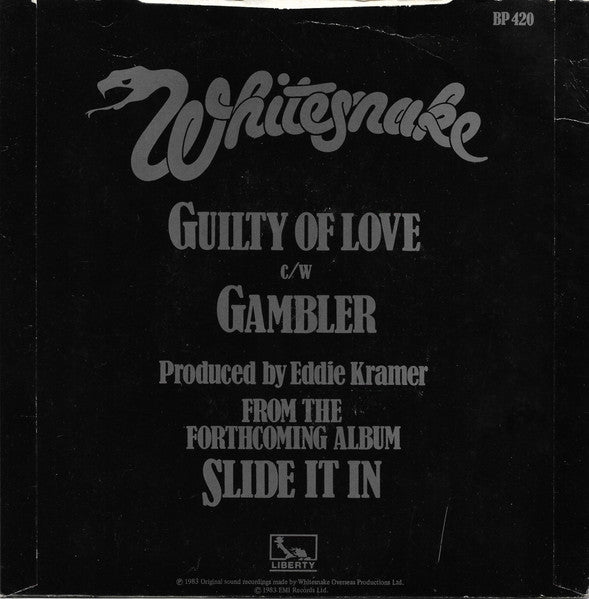 Whitesnake : Guilty Of Love (7", Single)