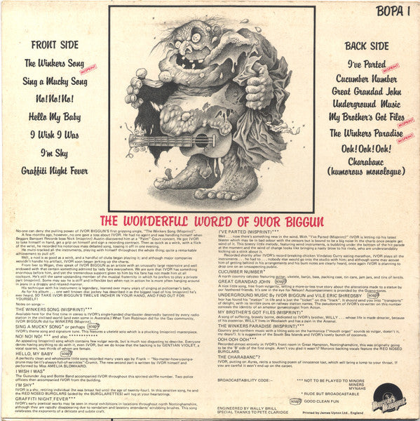 Ivor Biggun & The Red-Nosed Burglars : The Winker's Album (Misprint) (LP)