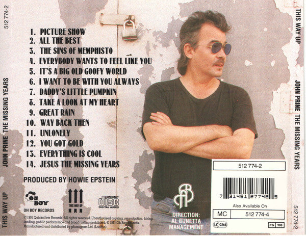 John Prine : The Missing Years (CD, Album)