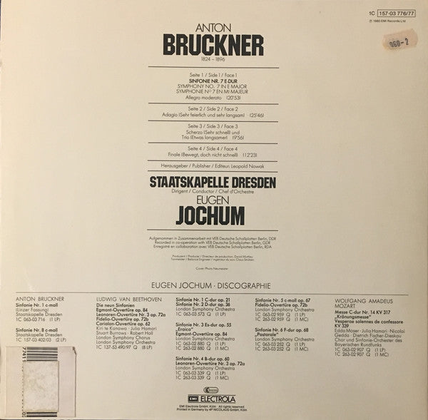 Bruckner*, Eugen Jochum, Staatskapelle Dresden : Sinfonie Nr. 7 (2xLP, Gat)