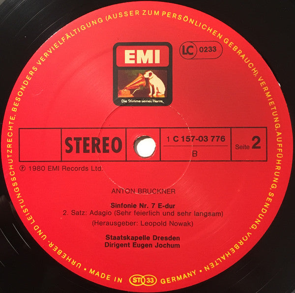 Bruckner*, Eugen Jochum, Staatskapelle Dresden : Sinfonie Nr. 7 (2xLP, Gat)