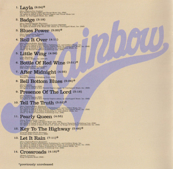 Eric Clapton : Eric Clapton's Rainbow Concert (CD, Album, RE, RM, RP, Son)