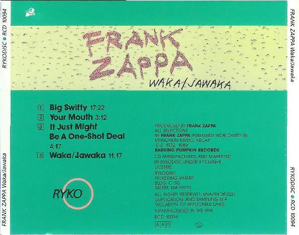 Frank Zappa : Waka / Jawaka (CD, Album, RE)