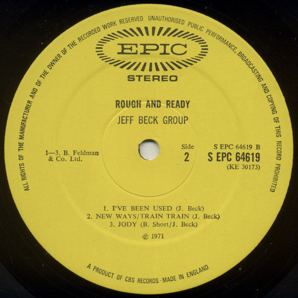 Jeff Beck Group : Rough And Ready (LP, Album)