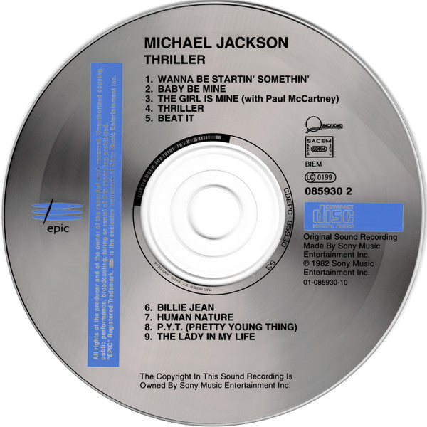 Michael Jackson : Thriller (CD, Album, RE)
