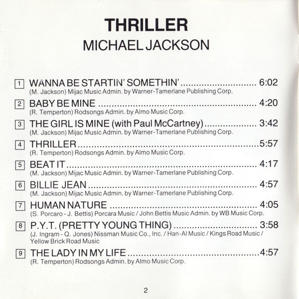 Michael Jackson : Thriller (CD, Album, RE)