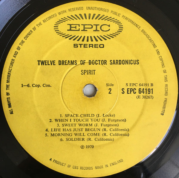 Spirit (8) : Twelve Dreams Of Dr. Sardonicus (LP, Album, M/Print, RP, Gat)