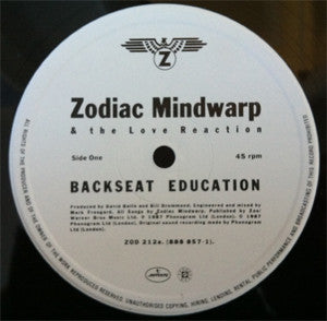 Zodiac Mindwarp & The Love Reaction* : Backseat Education (12")