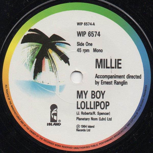Millie* : My Boy Lollipop (7", Single, Mono, RE, Pap)