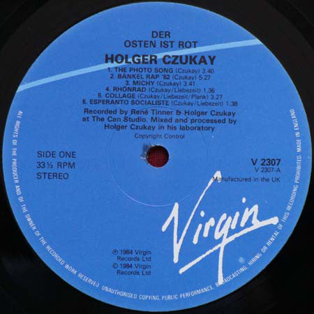 Holger Czukay : Der Osten Ist Rot (LP, Album)