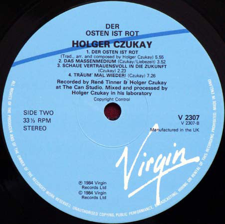 Holger Czukay : Der Osten Ist Rot (LP, Album)