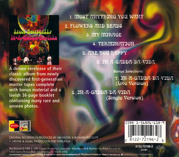 Iron Butterfly : In-A-Gadda-Da-Vida (CD, Album, RE, RM)
