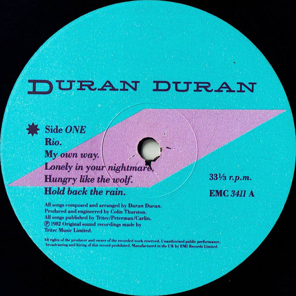 Duran Duran : Rio (LP, Album, Tex)