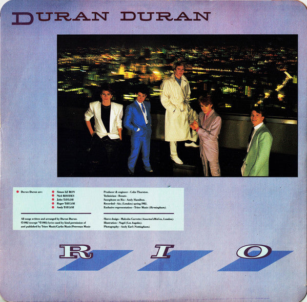 Duran Duran : Rio (LP, Album, Tex)