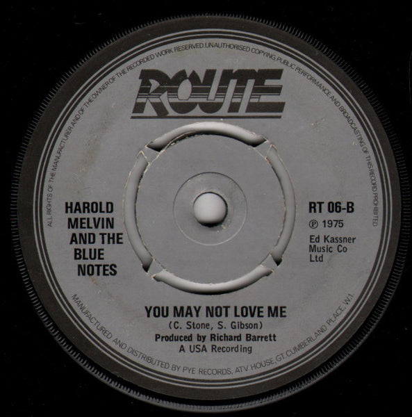 Harold Melvin And The Blue Notes : Get Out (And Let Me Cry) (7", Single, RE, 4 P)