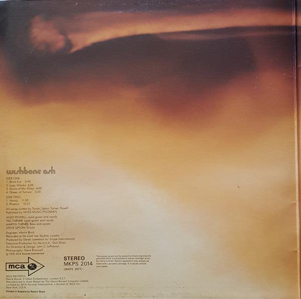 Wishbone Ash : Wishbone Ash (LP, Album, RE, Gat)