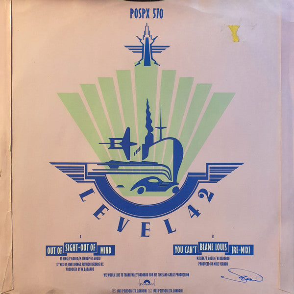 Level 42 : Out Of Sight - Out Of Mind (12", Single)