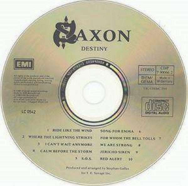 Saxon : Destiny (CD, Album)