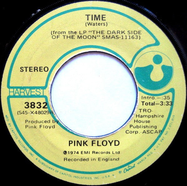 Pink Floyd : Us And Them (7", Single, LA )
