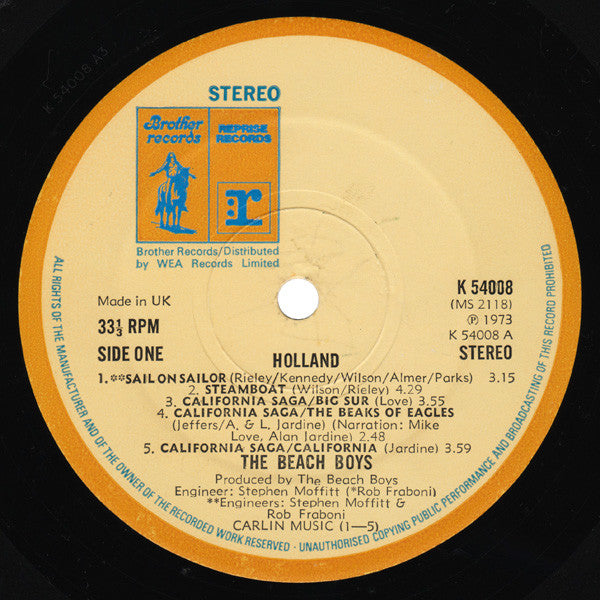 The Beach Boys : Holland (LP, Album + 7")