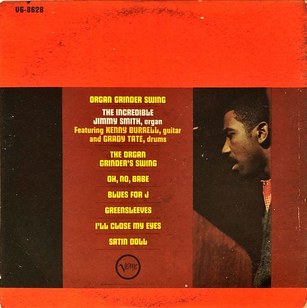 The Incredible Jimmy Smith* Featuring Kenny Burrell And Grady Tate : Organ Grinder Swing (LP, Album, MGM)