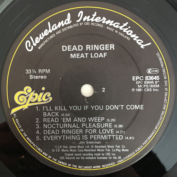 Meat Loaf : Dead Ringer (LP, Album)