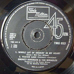 Smokey Robinson & The Miracles* : Going To A Go-Go (7", Single)