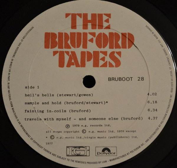 Bruford : The Bruford Tapes (LP, Album)