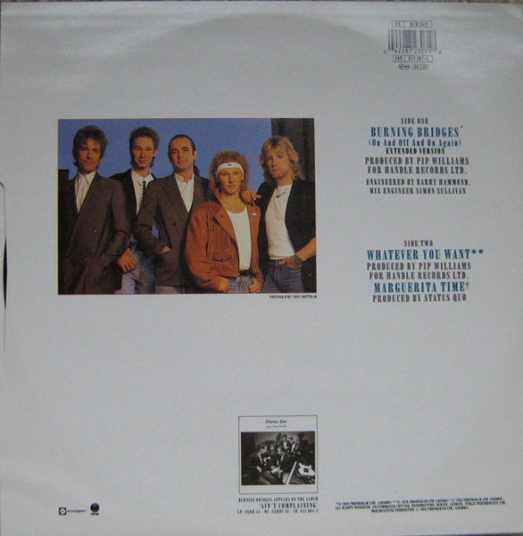 Status Quo : Burning Bridges (On And Off And On Again) (12", Single)