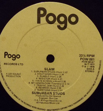 Suburban Studs : Slam (LP, Album)