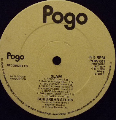 Suburban Studs : Slam (LP, Album)