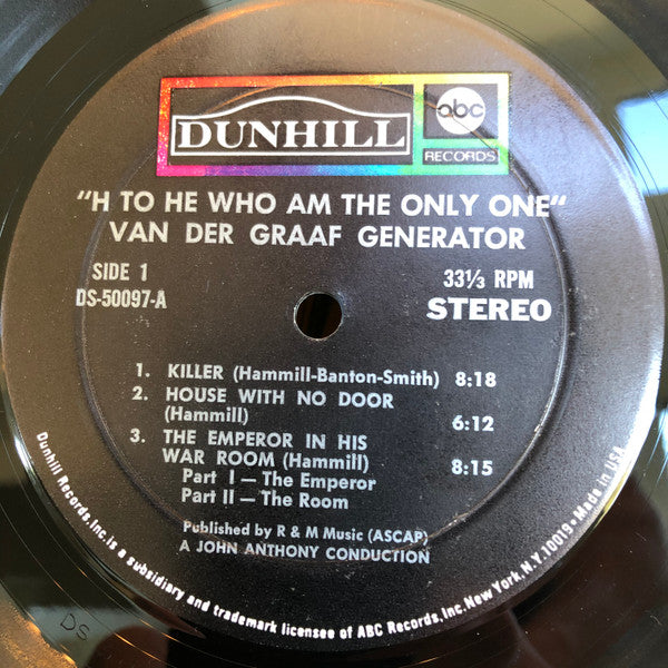 Van Der Graaf Generator : H To He Who Am The Only One (LP, Album)