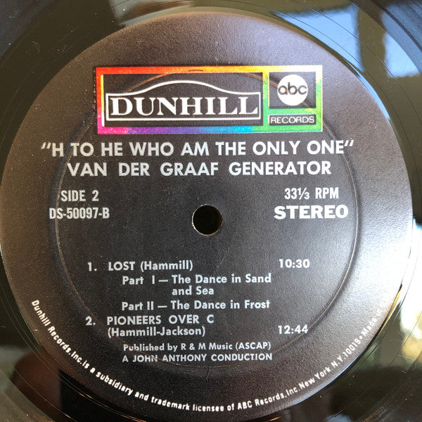 Van Der Graaf Generator : H To He Who Am The Only One (LP, Album)