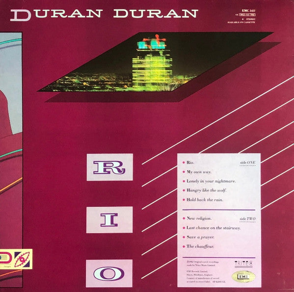 Duran Duran : Rio (LP, Album, Tex)