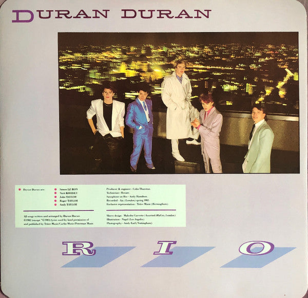 Duran Duran : Rio (LP, Album, Tex)
